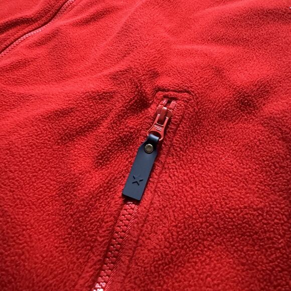 Men's Sports Jacket Long-Sleeve Red Crewneck Sweatshirt 100% Polyester Men's XL - Picture 5 of 5